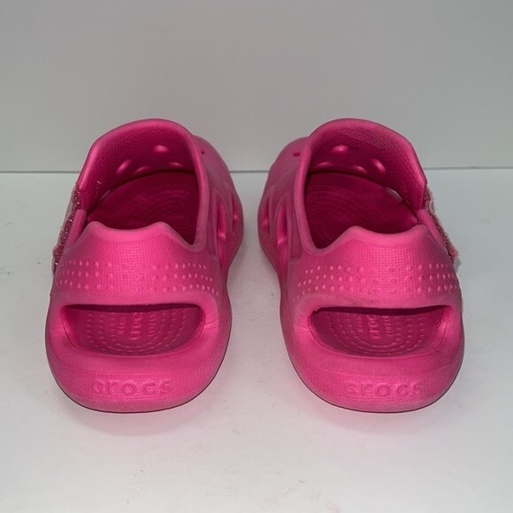 Crocs Swiftwater Wave Toddler Girls 13 Pink Slip On Shoes Water Shoes Beach - Picture 4 of 7